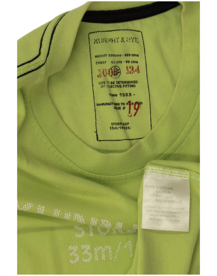 Camiseta gráfica masculina Murphy & Nye Top grande de algodão verde