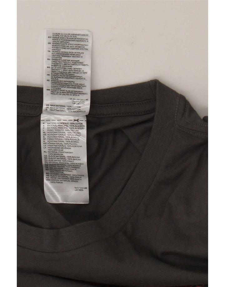 Camiseta Adidas Masculina Graphic Top Grande Algodão Cinza