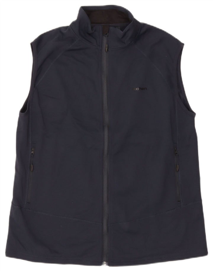 Rohan Mens sem mangas agasalho jaqueta grande poliéster azul marinho