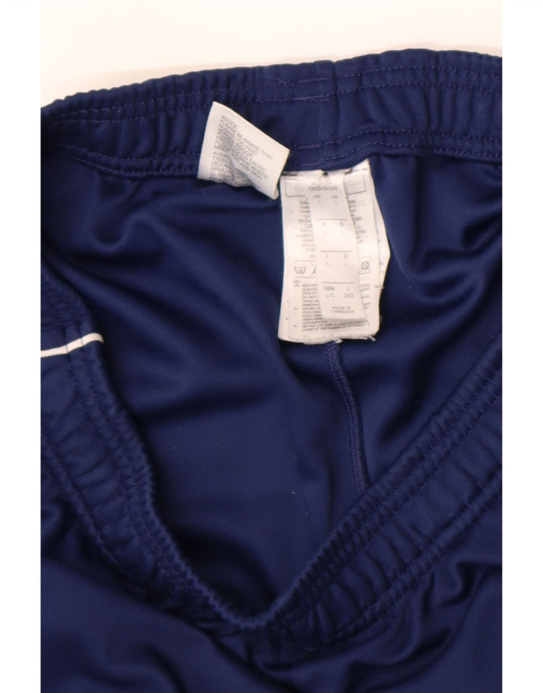 Calça de treino masculina Adidas grande poliéster azul