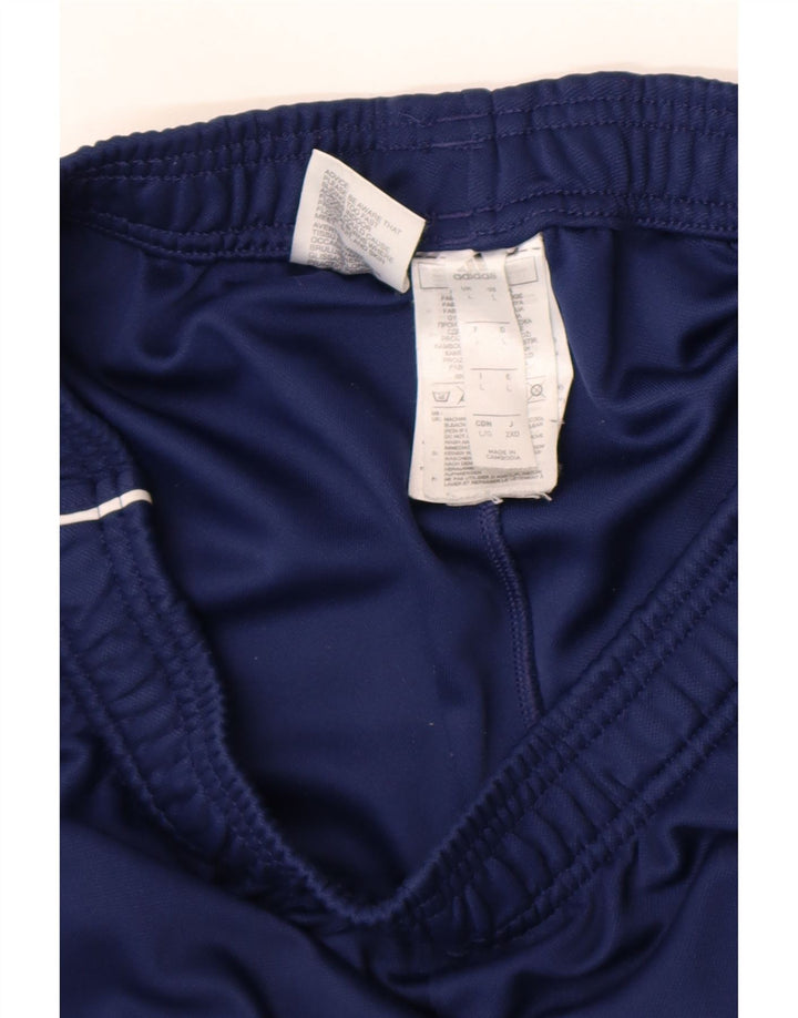 Calça de treino masculina Adidas grande poliéster azul