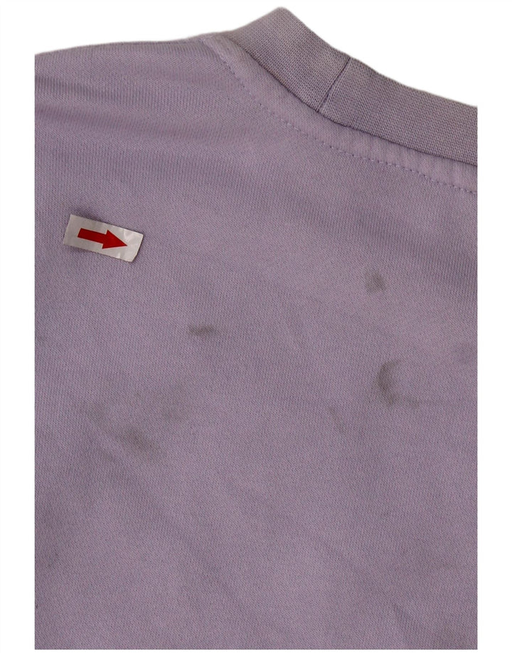 Nike masculino solto ajuste moletom jumper pequeno algodão roxo