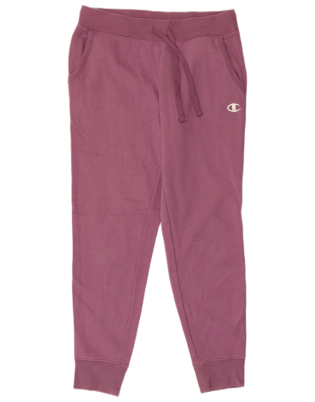 Calça de treino feminina CHAMPION Joggers UK 10 pequeno algodão roxo