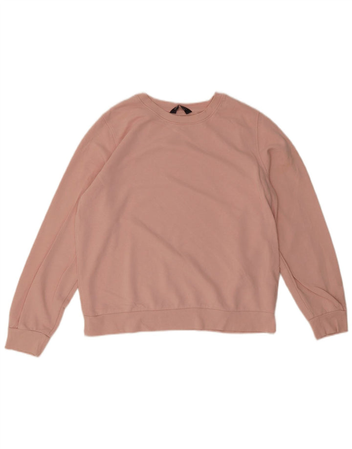 Suéter feminino Marks & Spencer Reino Unido 14 grande algodão rosa