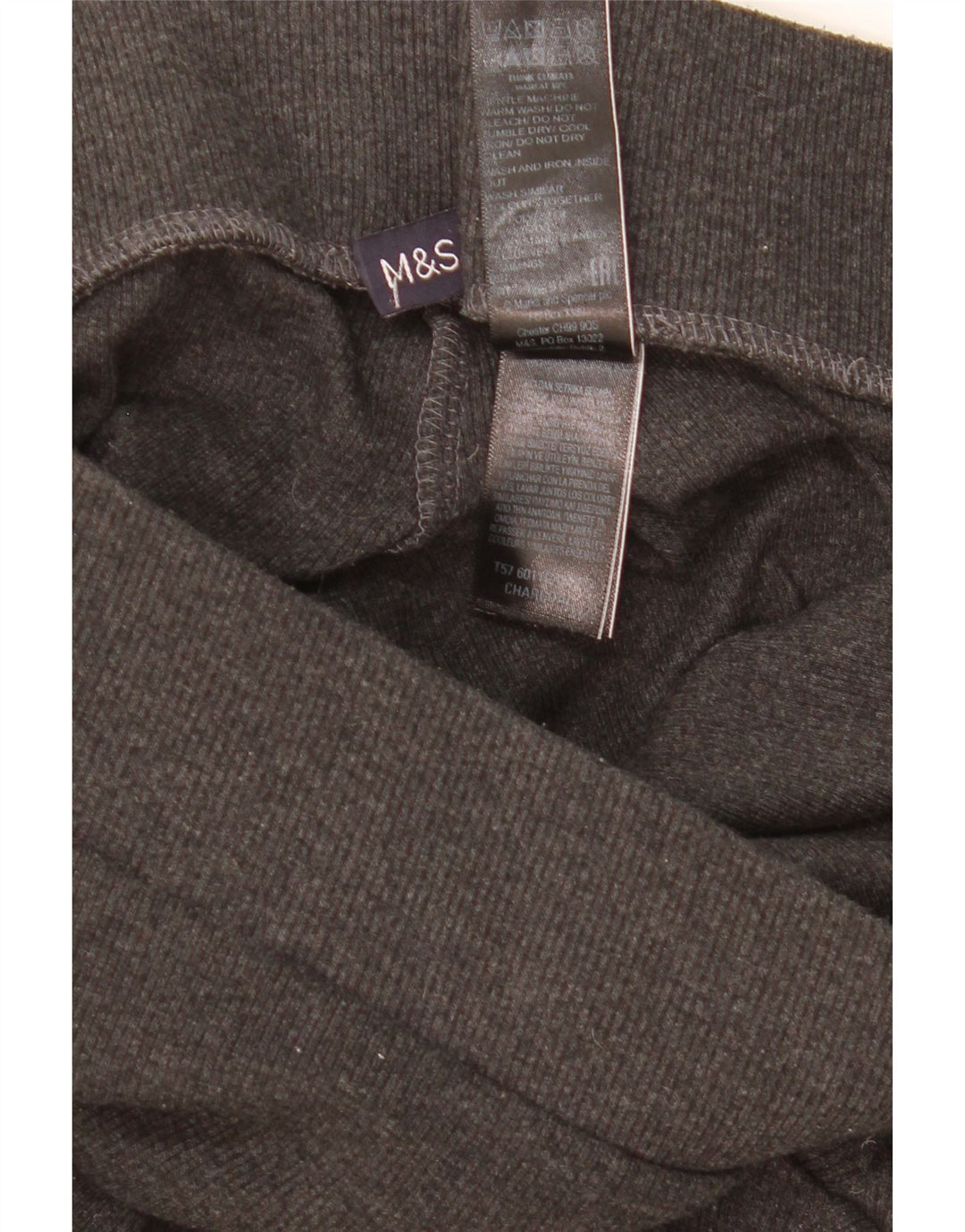 Calça de treino feminina Marks & Spencer Reino Unido 16 grande poliéster cinza