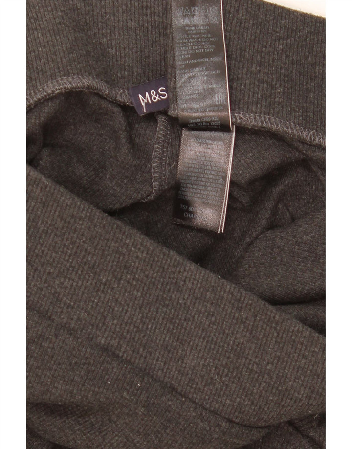 Calça de treino feminina Marks & Spencer Reino Unido 16 grande poliéster cinza