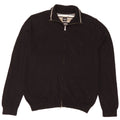 Suéter cardigã masculino Hugo Boss regular fit grande algodão preto