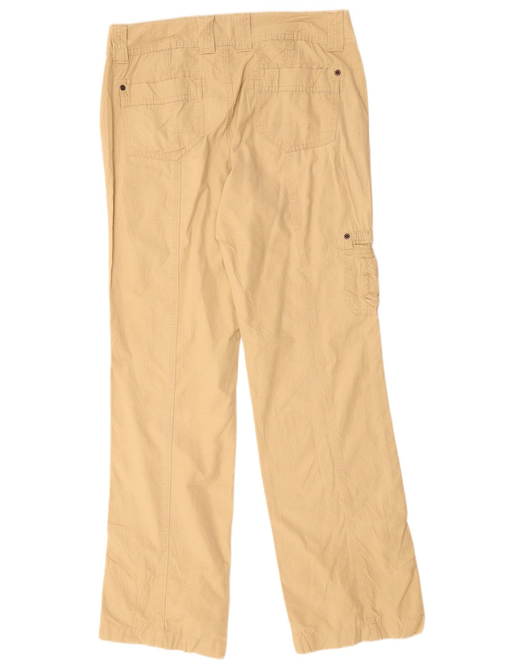 Calça cargo feminina EDDIE BAUER reta US 6 médio W30 L32 bege