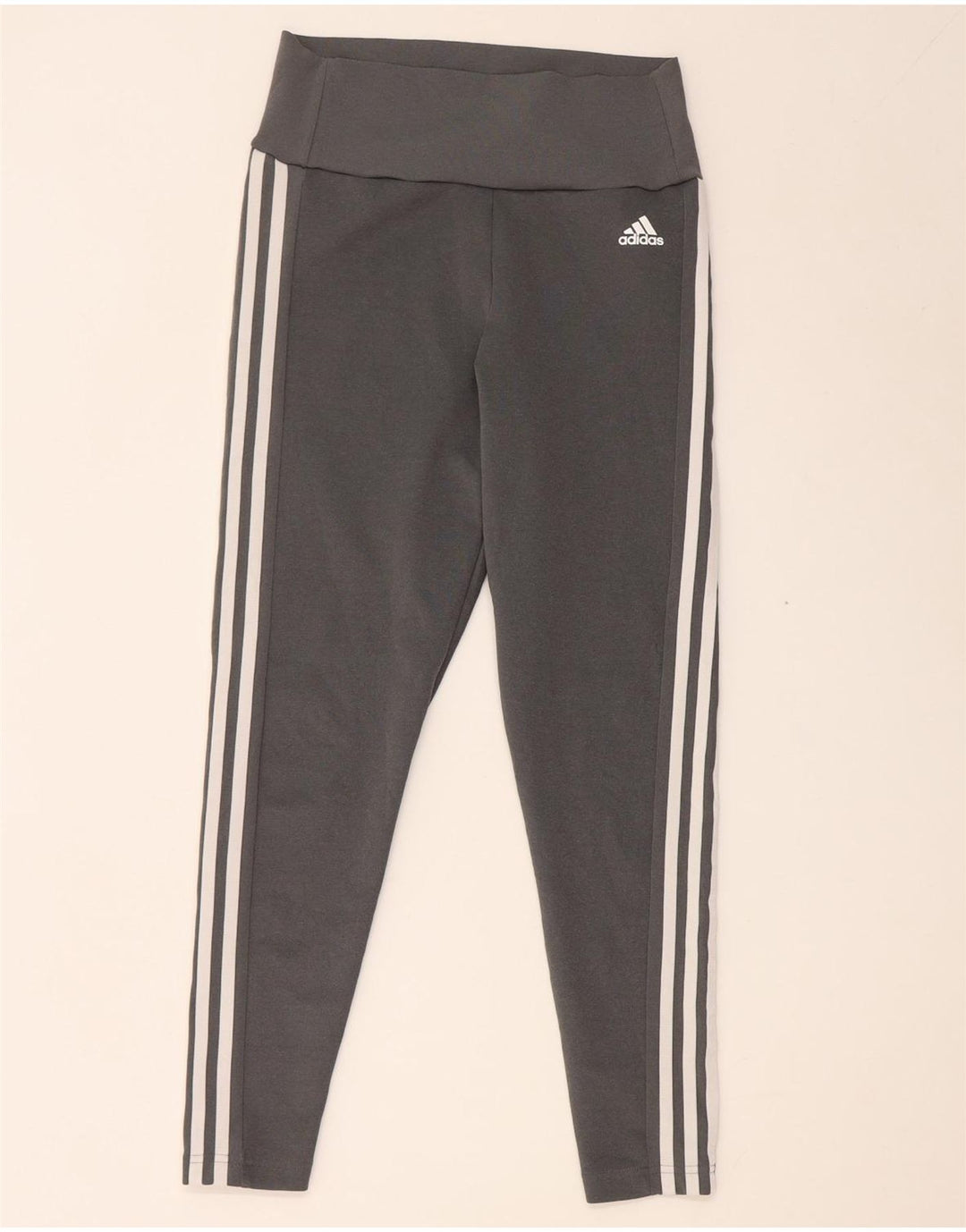 Leggings Adidas Aeroready Crop Femininas UK 12/14 Cinza Médio Poliéster