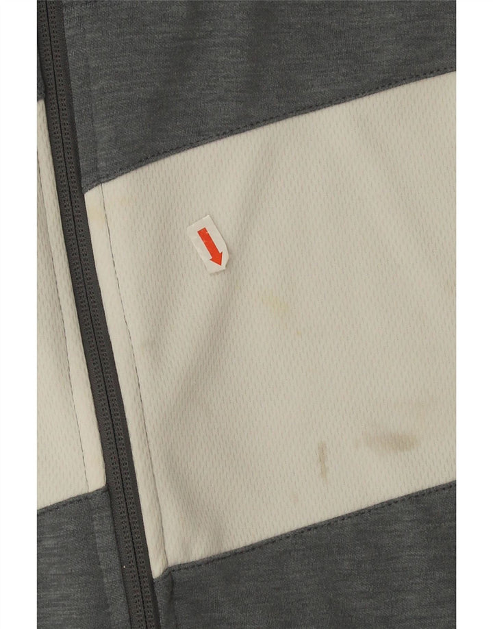 Jaqueta Nike Mens Dri Fit Tracksuit Top Grande Cinza Colourblock Poliéster