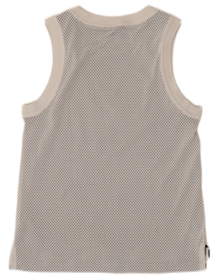 NIKE Boys Graphic Vest Top 12-13 Anos Grande Poliéster Branco