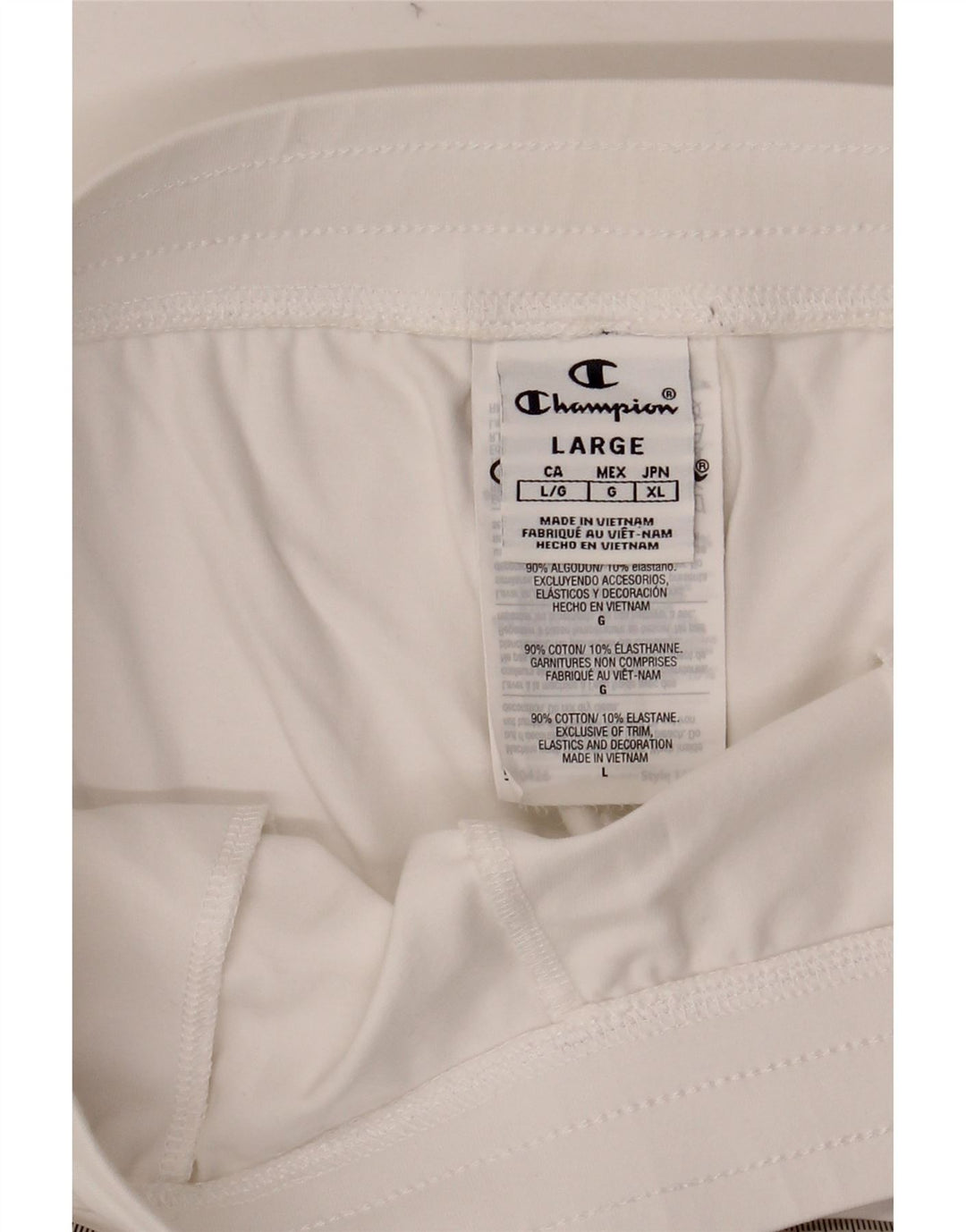 Shorts esportivos gráficos femininos CHAMPION Reino Unido 16 grande algodão branco