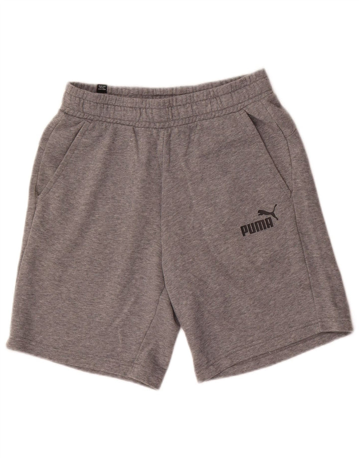 Shorts esportivos masculinos Puma pequenos cinza manchados