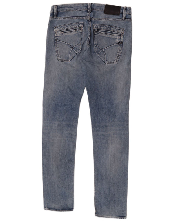 Gas Mens Slim Jeans W30 L32 Azul Algodão