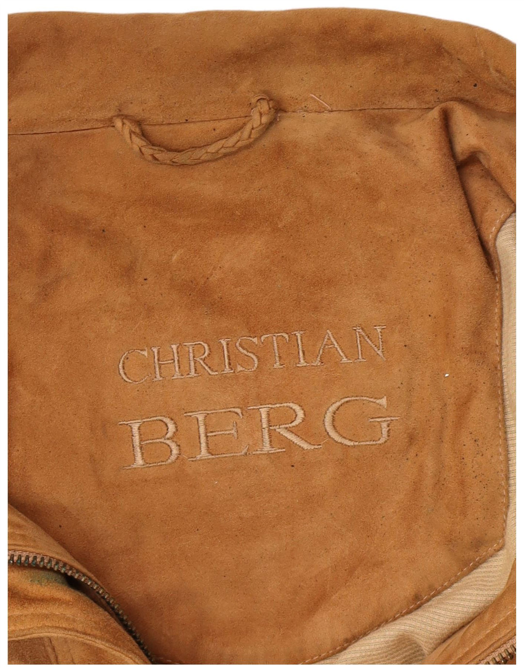 Jaqueta bomber masculina de camurça Christian Berg IT 56 3XL couro marrom