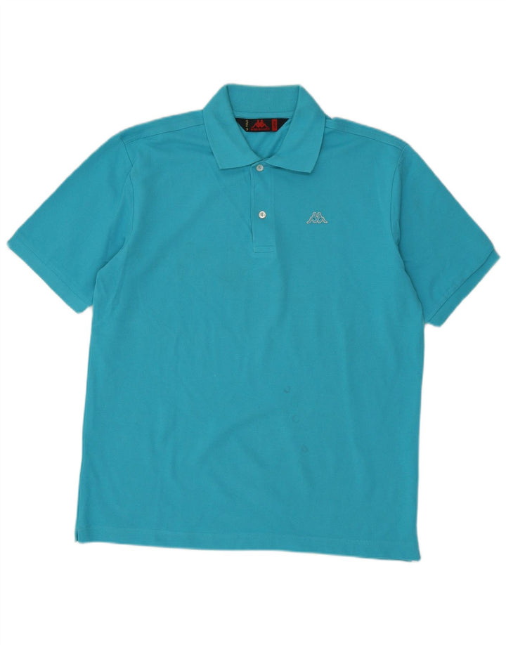 Camisa polo masculina KAPPA grande algodão azul