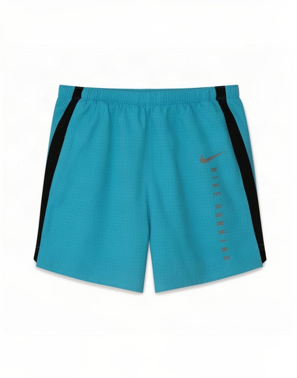 Shorts esportivos gráficos femininos Nike Dri Fit UK 8 pequeno azul colorblock