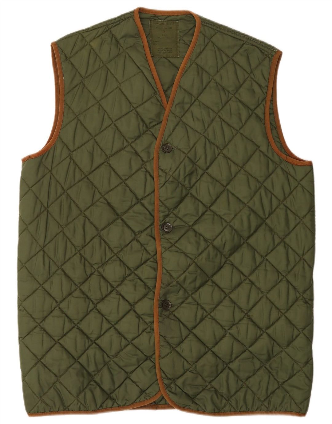 Colete acolchoado masculino vintage UK 40 grande verde