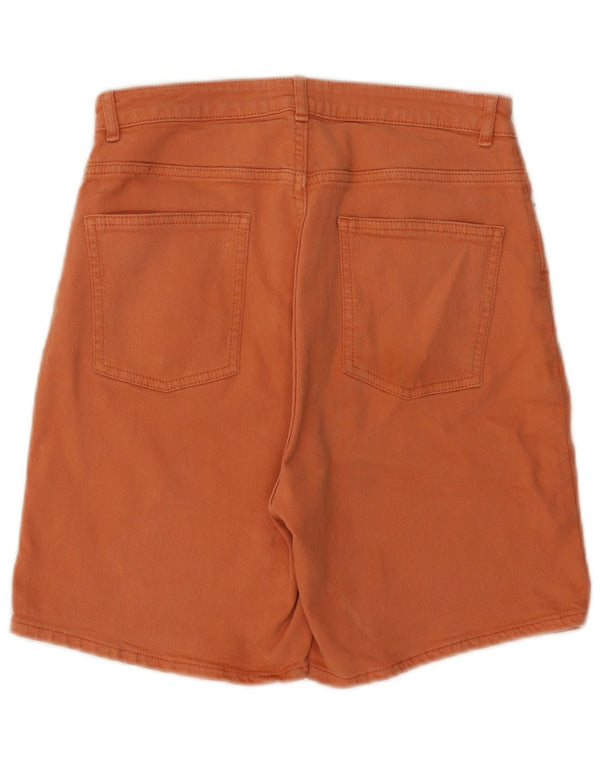 Shorts jeans Darley feminino Fat Face UK 10 pequeno W30 algodão laranja