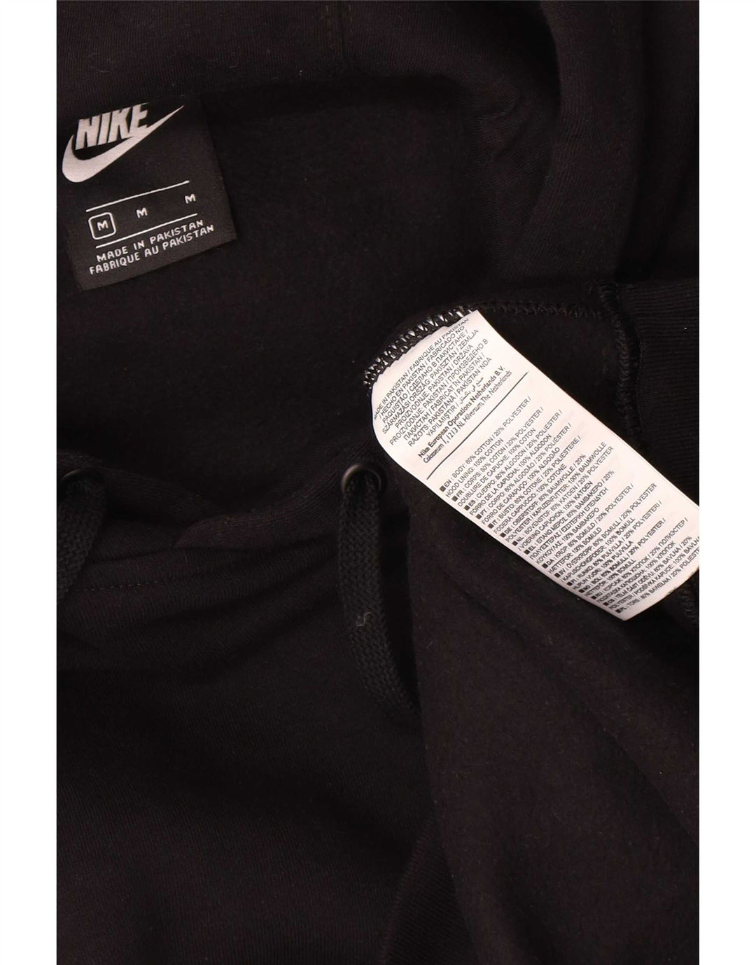 Nike Mens Hoodie Jumper Médio Algodão Preto