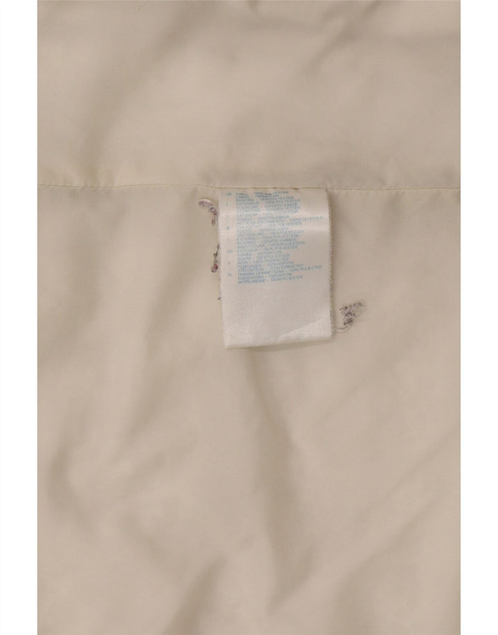 Jaqueta corta-vento feminina Reebok UK 16 grande poliéster branco esportivo