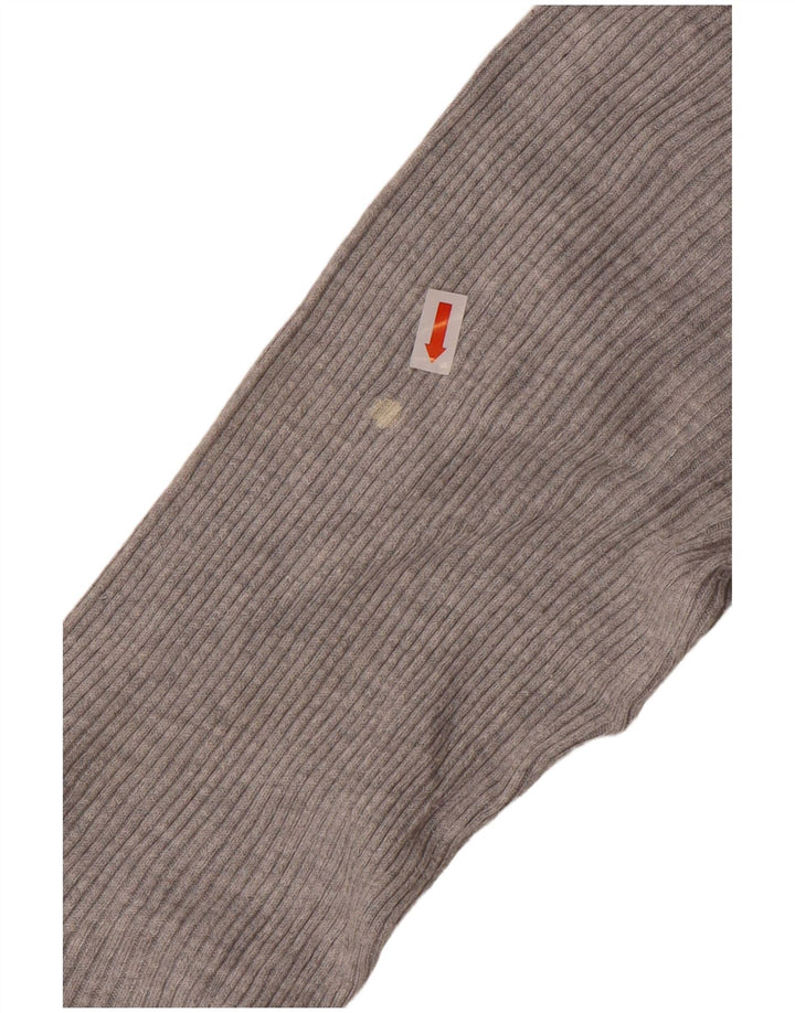 Suéter feminino Marks & Spencer com gola redonda Reino Unido 12 viscose cinza médio