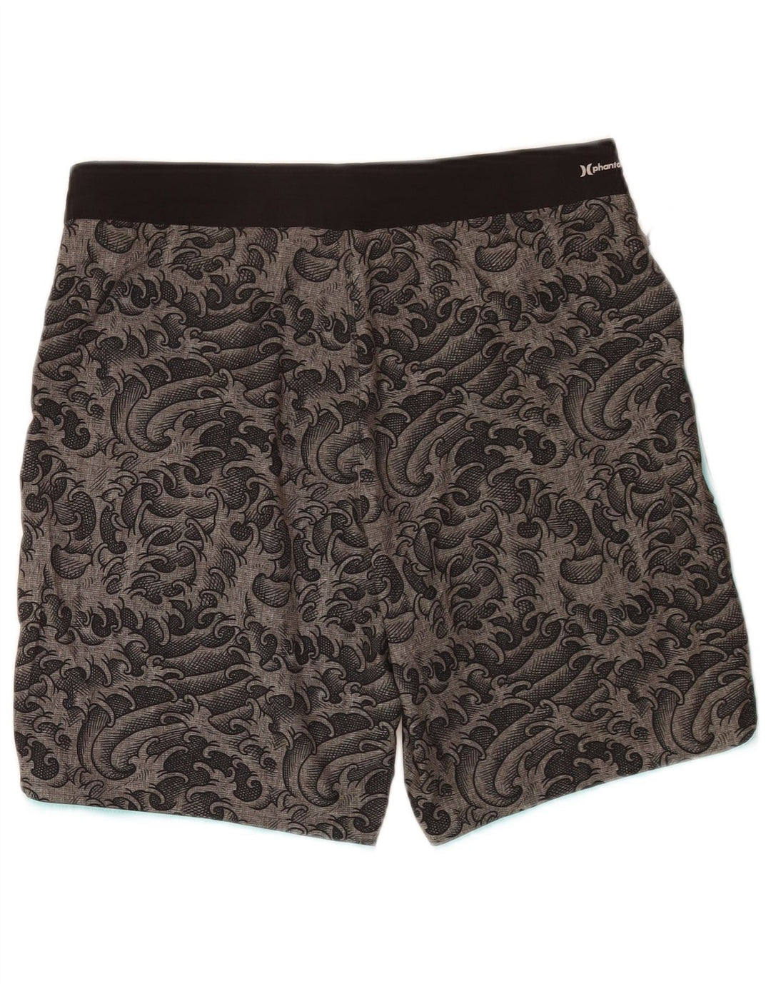 Shorts de natação masculino Hurley poliéster Paisley cinza médio