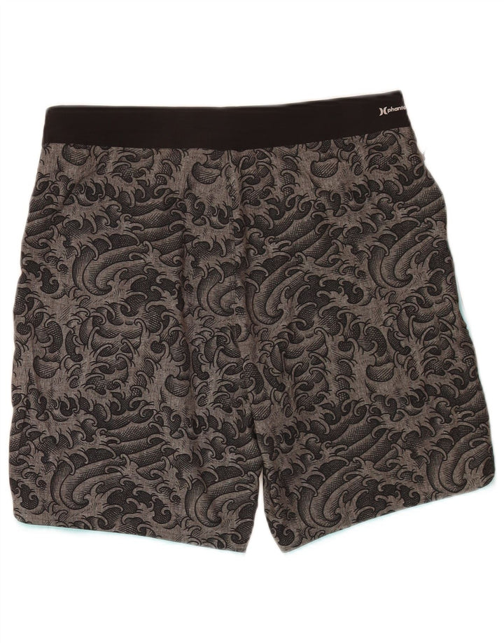 Shorts de natação masculino Hurley poliéster Paisley cinza médio