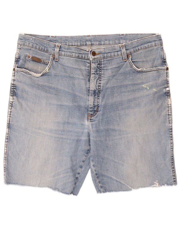 WRANGLER Masculino Texas Stretch Denim Shorts W40 XL Azul Algodão