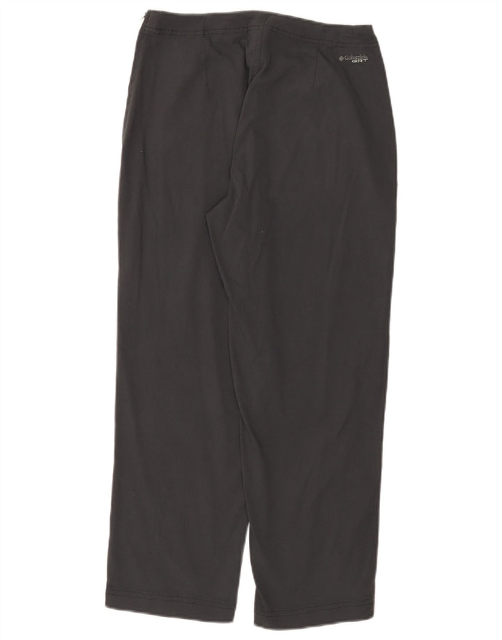 Calça feminina Columbia reta US 6 médio W26 cinza nylon
