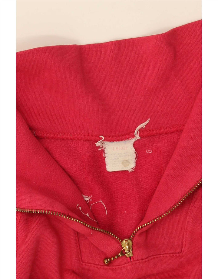 Suéter masculino Champion com zíper e gola grande vermelho