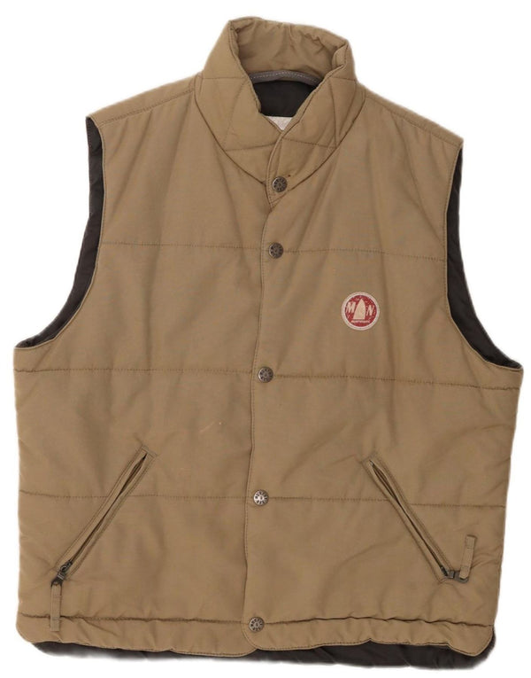 Colete acolchoado masculino Murphy & Nye UK 38 poliamida cáqui médio