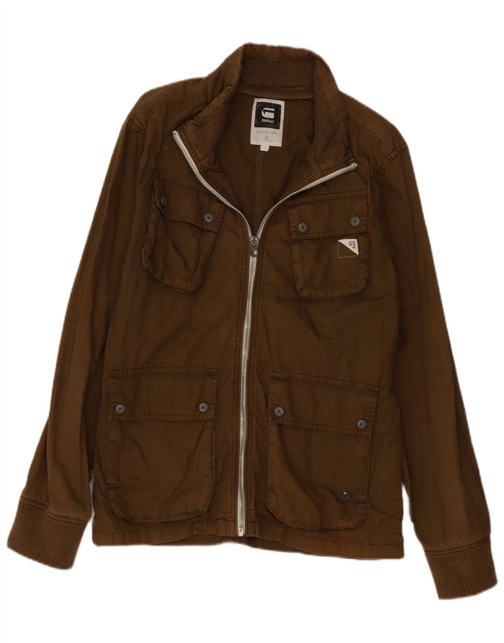 Jaqueta utilitária masculina G-STAR Reino Unido 40 algodão cáqui grande