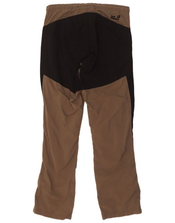 Calça de caminhada masculina Jack Wolfskin médio W32 L33 marrom colorblock