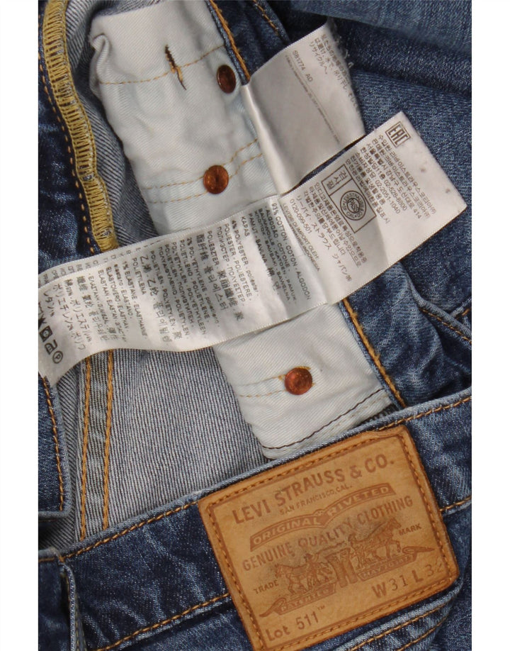 Calça Jeans Levis 511 Slim Masculina W31 L32 Azul Algodão