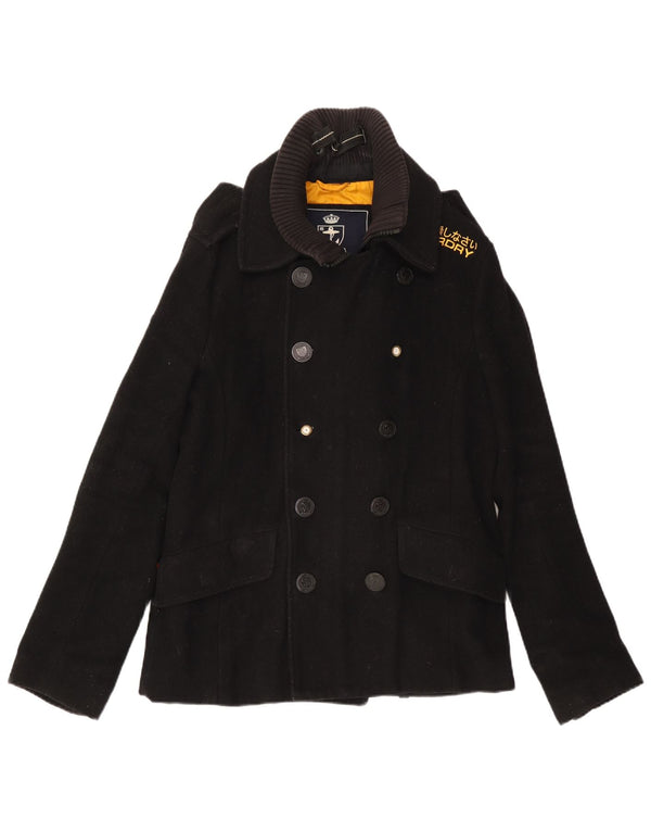 Casaco masculino Pea SUPERDRY UK 40 grande lã preta
