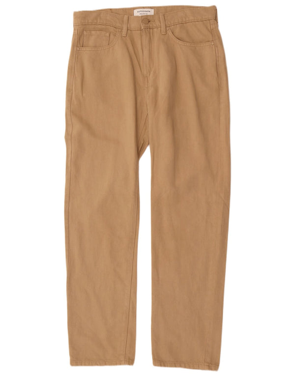 Calça masculina Marks & Spencer Autograph reta casual W32 L31 bege