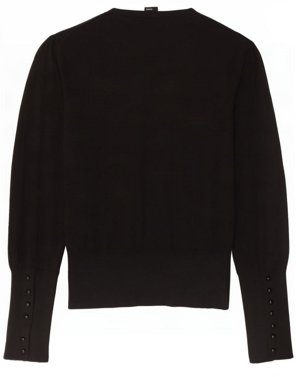 Suéter cardigã feminino Oasis UK 14 algodão preto médio