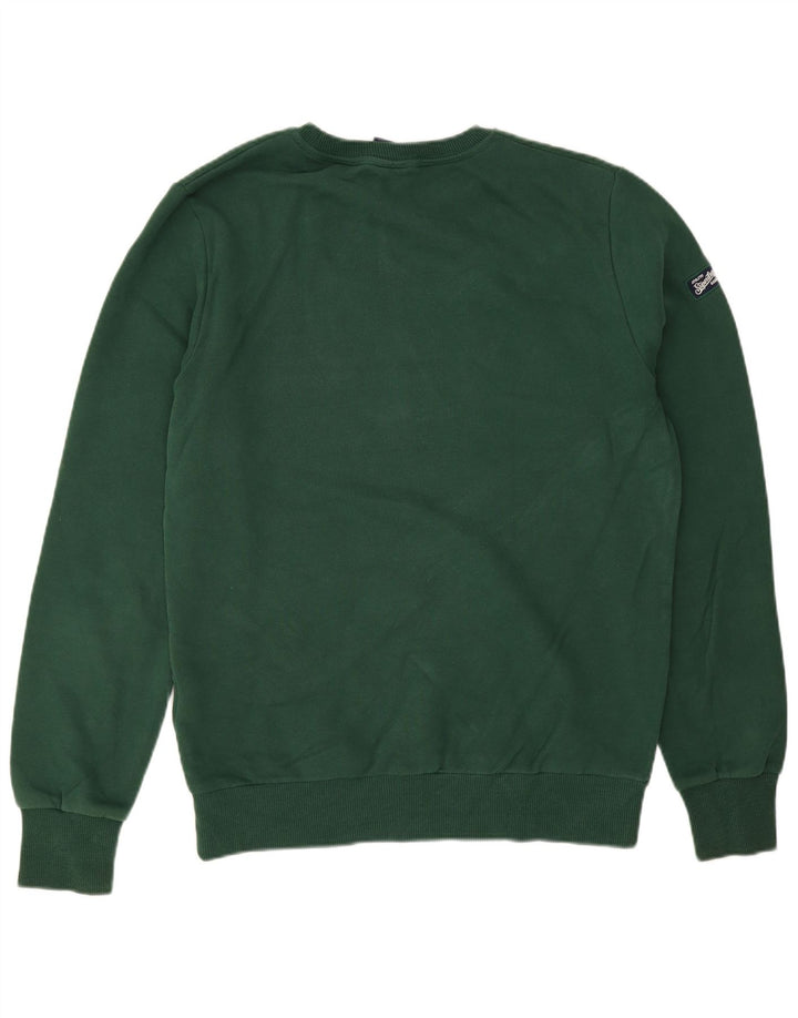 Superdry moletom gráfico masculino jumper grande algodão verde