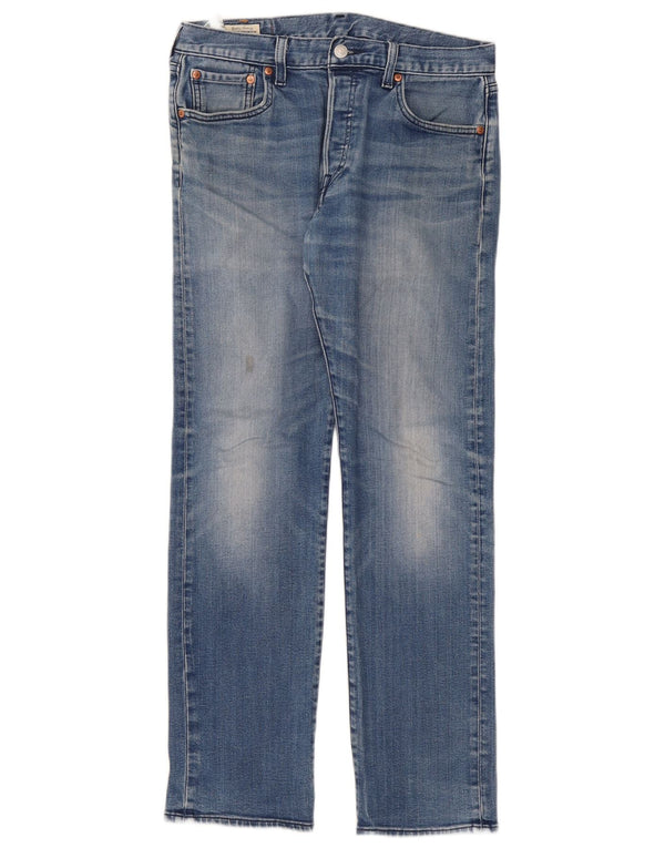 Levi's Mens 501 Straight Jeans W30 L30 Blue Cotton