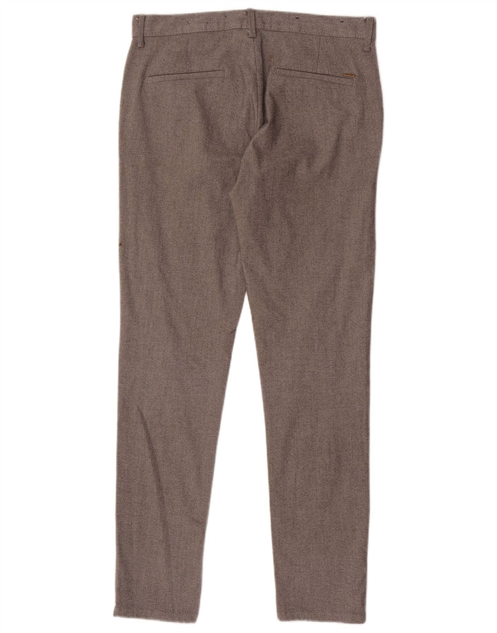 Zara Mens Slim Chino Calças EU 38 Pequeno W30 L30 Cinza