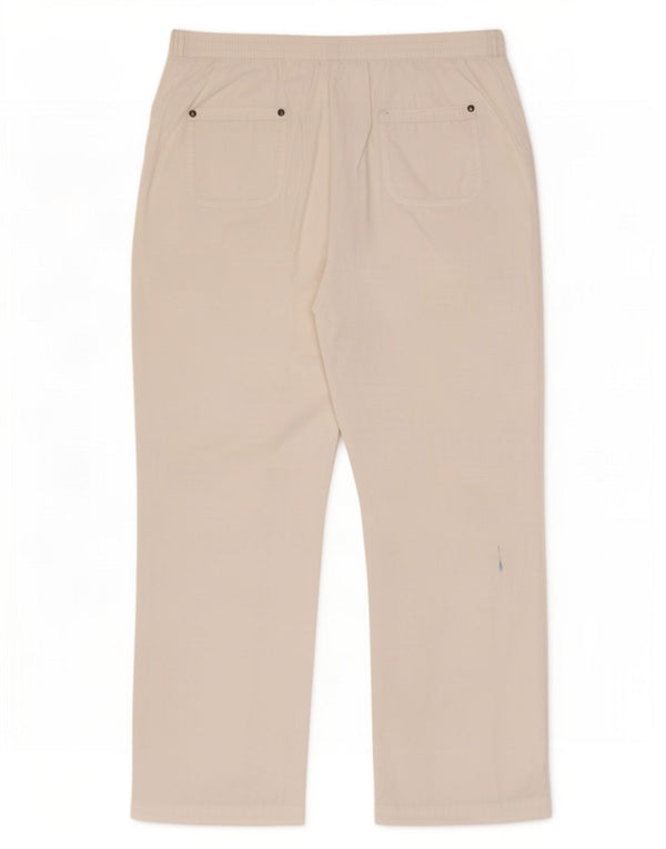 Calça Chino CLASSIC Feminina Reta UK 18 XL W36 L28 Algodão Branco