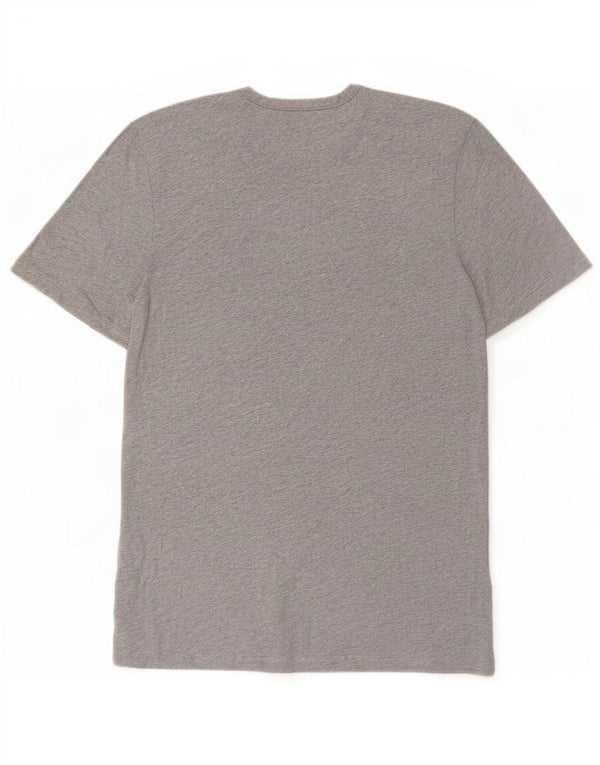 Camiseta masculina Hugo Boss Top algodão cinza médio
