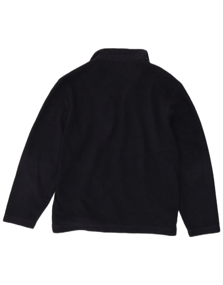 Suéter de lã masculino Marks & Spencer com zíper e gola média azul marinho poliéster