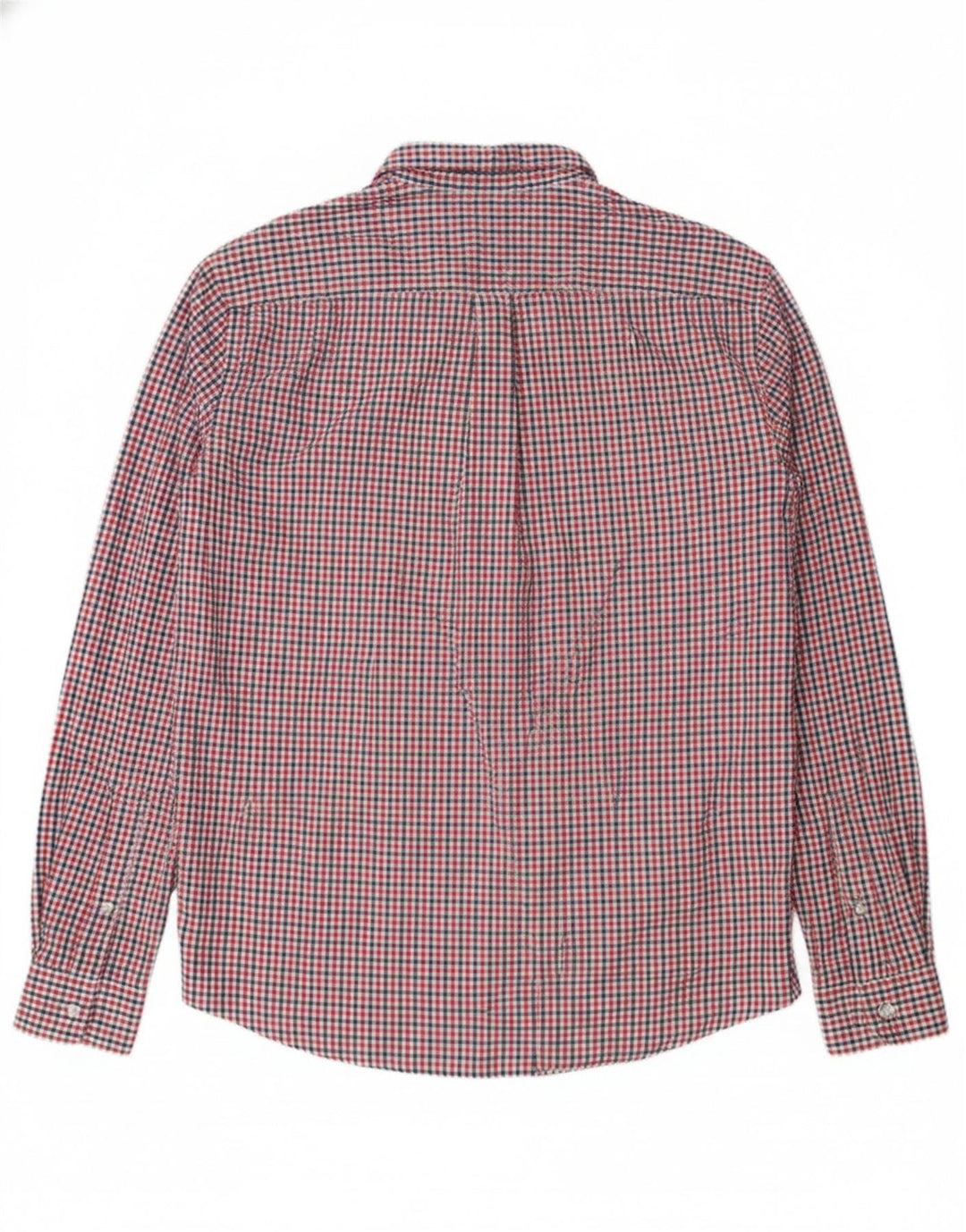 Camisa masculina SUPERDRY grande xadrez vermelho algodão
