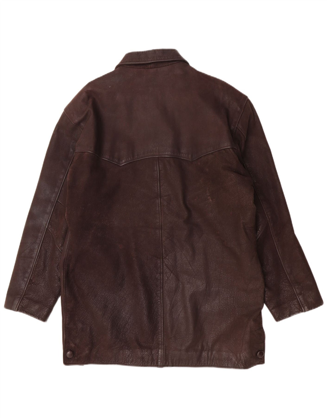 Jaqueta de couro masculina vintage UK 38 couro marrom médio