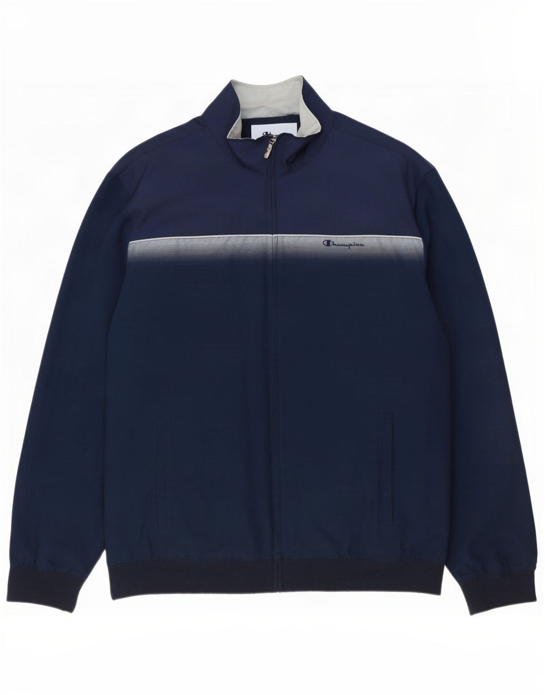 Jaqueta masculina Champion 2XL em poliéster colorblock azul marinho