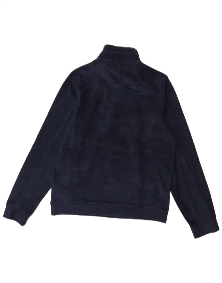 Suéter masculino Kappa com zíper e gola em lã, médio, azul marinho, poliéster