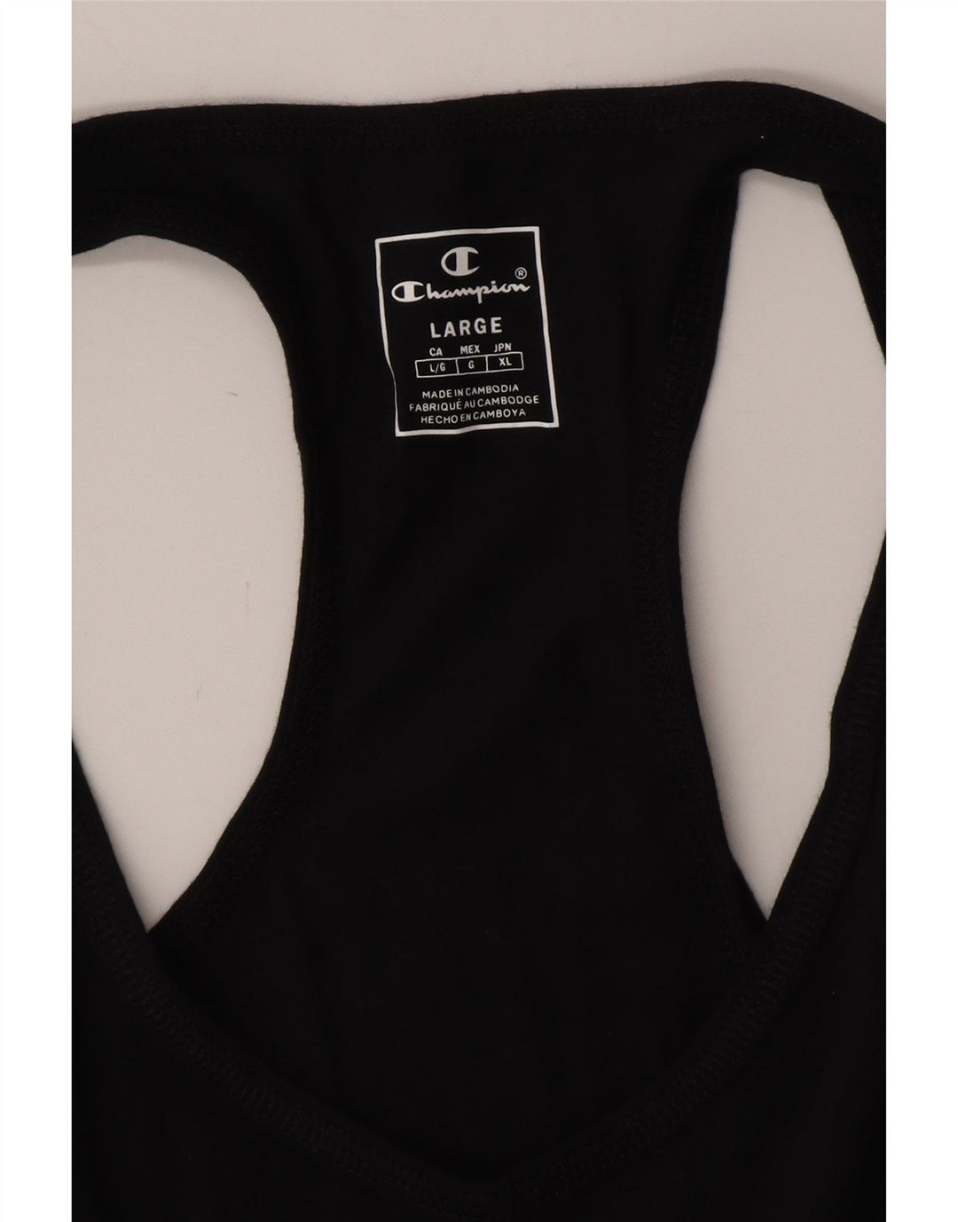 CHAMPION Top feminino com colete gráfico UK 14 grande preto