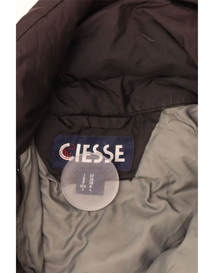 Casaco acolchoado com capuz feminino CIESSE PIUMINI IT 42 poliéster preto médio